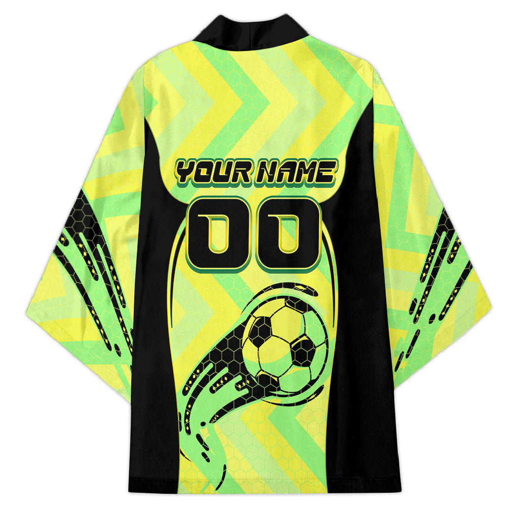 Personalised Matildas Kimono Running Kangaroo Soccer Player Chevron Lines
