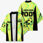 Personalised Matildas Kimono Running Kangaroo Soccer Player Chevron Lines