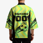 Personalised Matildas Kimono Running Kangaroo Soccer Player Chevron Lines