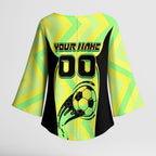 Personalised Matildas Kimono Sleeve Blouse Running Kangaroo Soccer Player Chevron Lines