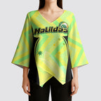 Personalised Matildas Kimono Sleeve Blouse Running Kangaroo Soccer Player Chevron Lines