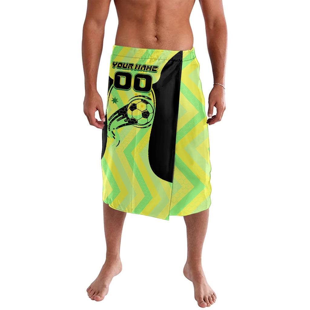 Personalised Matildas Lavalava Running Kangaroo Soccer Player Chevron Lines