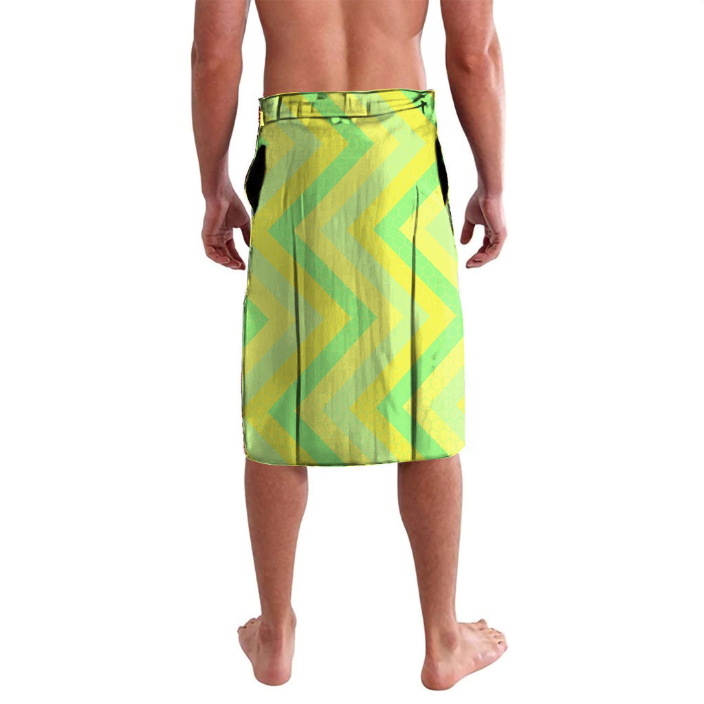 Personalised Matildas Lavalava Running Kangaroo Soccer Player Chevron Lines