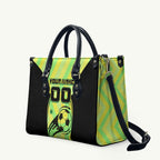 Personalised Matildas Leather Bag Running Kangaroo Soccer Player Chevron Lines