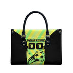 Personalised Matildas Leather Bag Running Kangaroo Soccer Player Chevron Lines