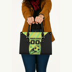 Personalised Matildas Leather Bag Running Kangaroo Soccer Player Chevron Lines