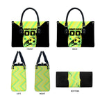 Personalised Matildas Leather Bag Running Kangaroo Soccer Player Chevron Lines