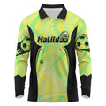 Personalised Matildas Long Sleeve Polo Shirt Running Kangaroo Soccer Player Chevron Lines
