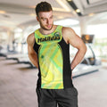 Personalised Matildas Men Tank Top Running Kangaroo Soccer Player Chevron Lines