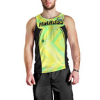 Personalised Matildas Men Tank Top Running Kangaroo Soccer Player Chevron Lines