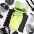 Personalised Matildas Men Tank Top Running Kangaroo Soccer Player Chevron Lines