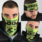 Personalised Matildas Neck Gaiter Running Kangaroo Soccer Player Chevron Lines