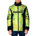 Personalised Matildas Padded Jacket Running Kangaroo Soccer Player Chevron Lines