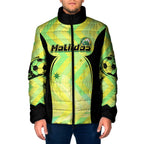 Personalised Matildas Padded Jacket Running Kangaroo Soccer Player Chevron Lines