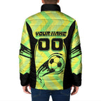 Personalised Matildas Padded Jacket Running Kangaroo Soccer Player Chevron Lines