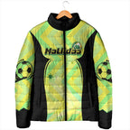 Personalised Matildas Padded Jacket Running Kangaroo Soccer Player Chevron Lines
