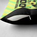 Personalised Matildas Pillow Cover Running Kangaroo Soccer Player Chevron Lines