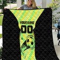 Personalised Matildas Quilt Running Kangaroo Soccer Player Chevron Lines