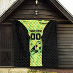 Personalised Matildas Quilt Running Kangaroo Soccer Player Chevron Lines