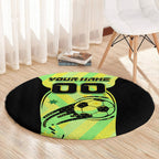 Personalised Matildas Round Carpet Running Kangaroo Soccer Player Chevron Lines