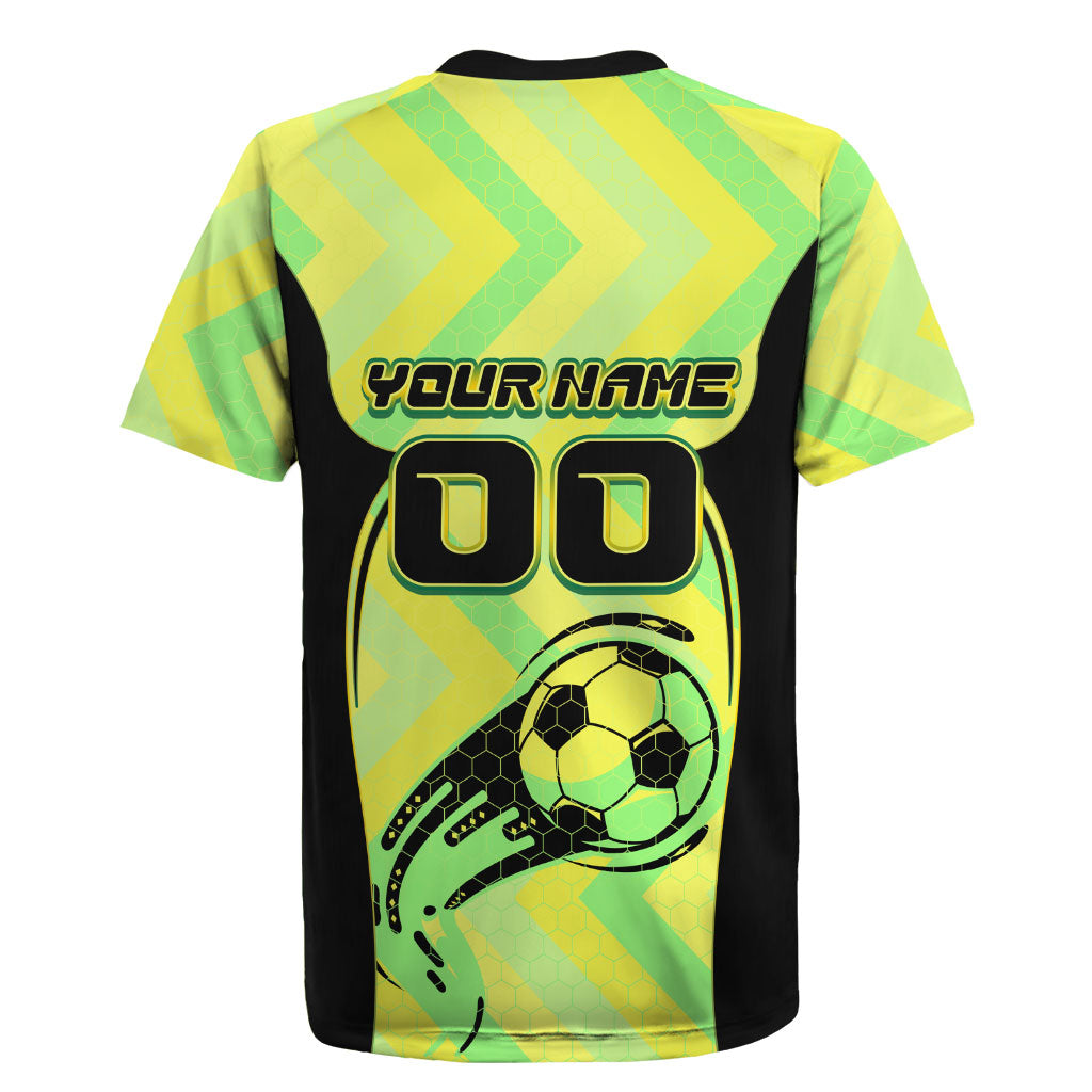 Personalised Matildas Rugby Jersey Running Kangaroo Soccer Player Chevron Lines