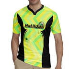 Personalised Matildas Rugby Jersey Running Kangaroo Soccer Player Chevron Lines