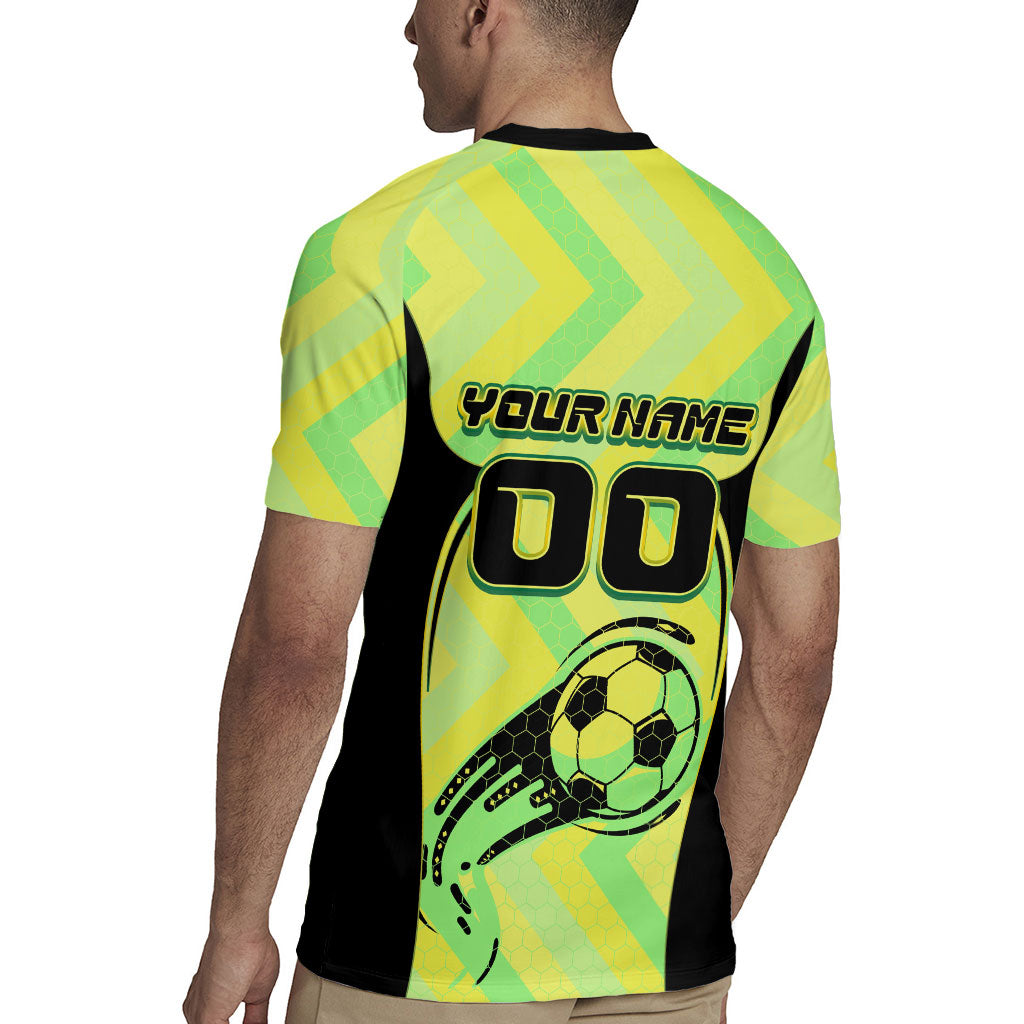 Personalised Matildas Rugby Jersey Running Kangaroo Soccer Player Chevron Lines