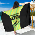 Personalised Matildas Sarong Running Kangaroo Soccer Player Chevron Lines