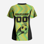 Personalised Matildas Scrub Top Running Kangaroo Soccer Player Chevron Lines