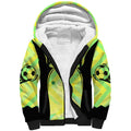 Personalised Matildas Sherpa Hoodie Running Kangaroo Soccer Player Chevron Lines