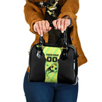 Personalised Matildas Shoulder Handbag Running Kangaroo Soccer Player Chevron Lines