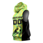 Personalised Matildas Sleeveless Hoodie Running Kangaroo Soccer Player Chevron Lines