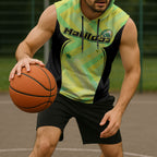 Personalised Matildas Sleeveless Hoodie Running Kangaroo Soccer Player Chevron Lines