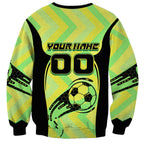 Personalised Matildas Sweatshirt Running Kangaroo Soccer Player Chevron Lines