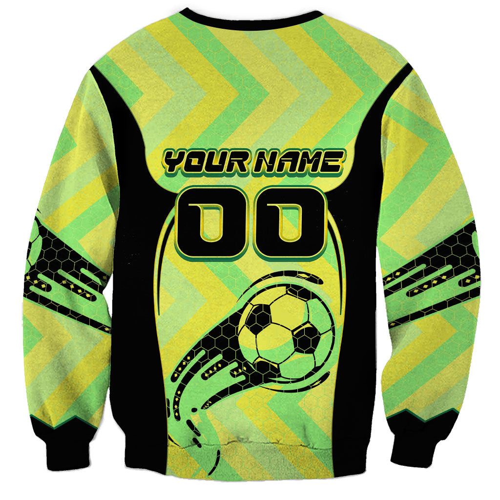 Personalised Matildas Sweatshirt Running Kangaroo Soccer Player Chevron Lines