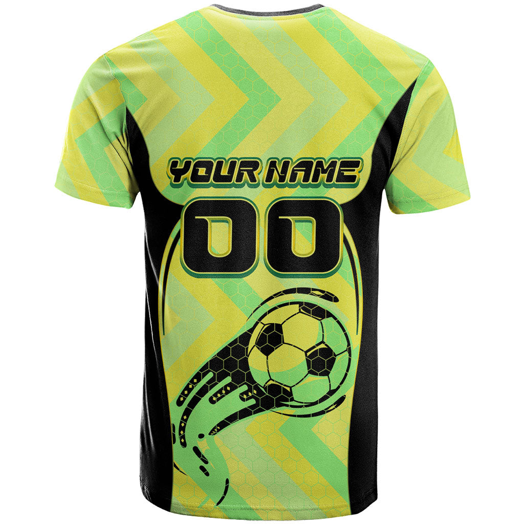 Personalised Matildas T Shirt Running Kangaroo Soccer Player Chevron Lines