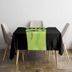 Personalised Matildas Tablecloth Running Kangaroo Soccer Player Chevron Lines