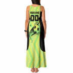 Personalised Matildas Tank Maxi Dress Running Kangaroo Soccer Player Chevron Lines