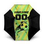 Personalised Matildas Umbrella Running Kangaroo Soccer Player Chevron Lines
