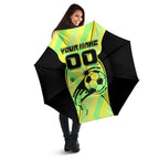 Personalised Matildas Umbrella Running Kangaroo Soccer Player Chevron Lines