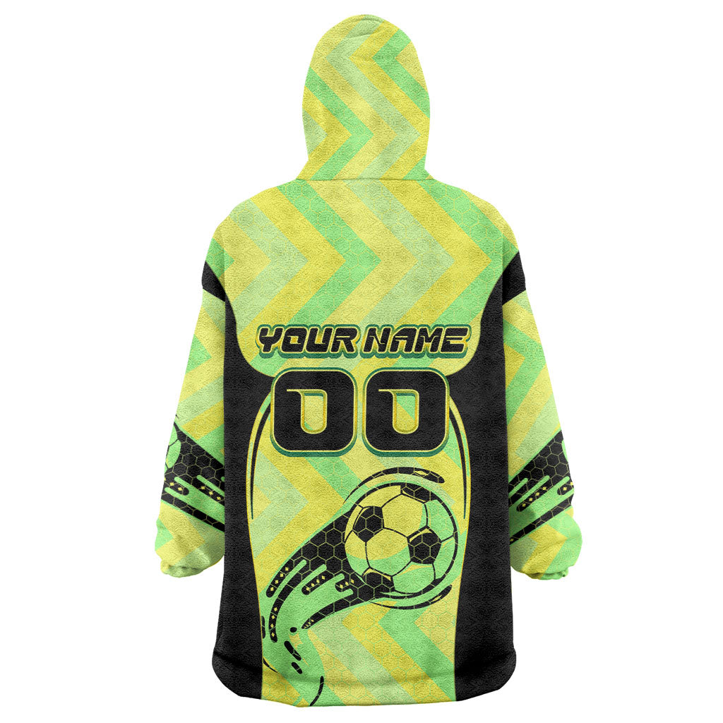 Personalised Matildas Wearable Blanket Hoodie Running Kangaroo Soccer Player Chevron Lines