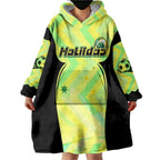 Personalised Matildas Wearable Blanket Hoodie Running Kangaroo Soccer Player Chevron Lines