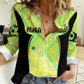 Personalised Matildas Women Casual Shirt Running Kangaroo Soccer Player Chevron Lines