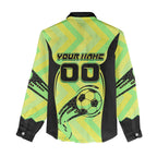 Personalised Matildas Women Casual Shirt Running Kangaroo Soccer Player Chevron Lines