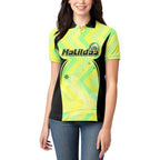 Personalised Matildas Women Polo Shirt Running Kangaroo Soccer Player Chevron Lines
