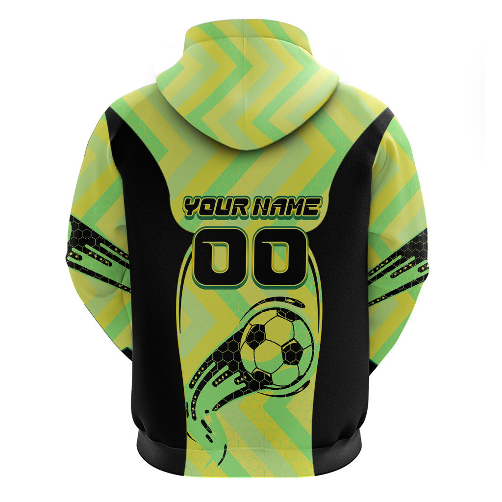 Personalised Matildas Zip Hoodie Running Kangaroo Soccer Player Chevron Lines