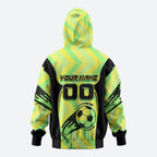 Personalised Matildas Zip Hoodie Running Kangaroo Soccer Player Chevron Lines
