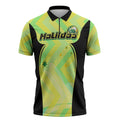 Personalised Matildas Zipper Polo Shirt Running Kangaroo Soccer Player Chevron Lines