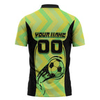 Personalised Matildas Zipper Polo Shirt Running Kangaroo Soccer Player Chevron Lines