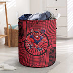 Melbourne Football Club Laundry Basket Indigenous Monochrome Dot Art Mascot Style
